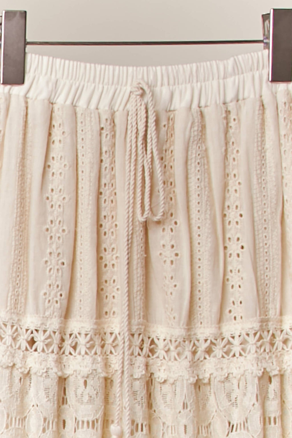 Lace Maxi Skirt: Ivory