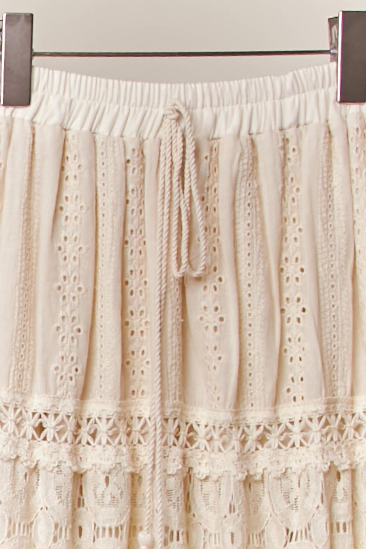 Lace Maxi Skirt: Ivory